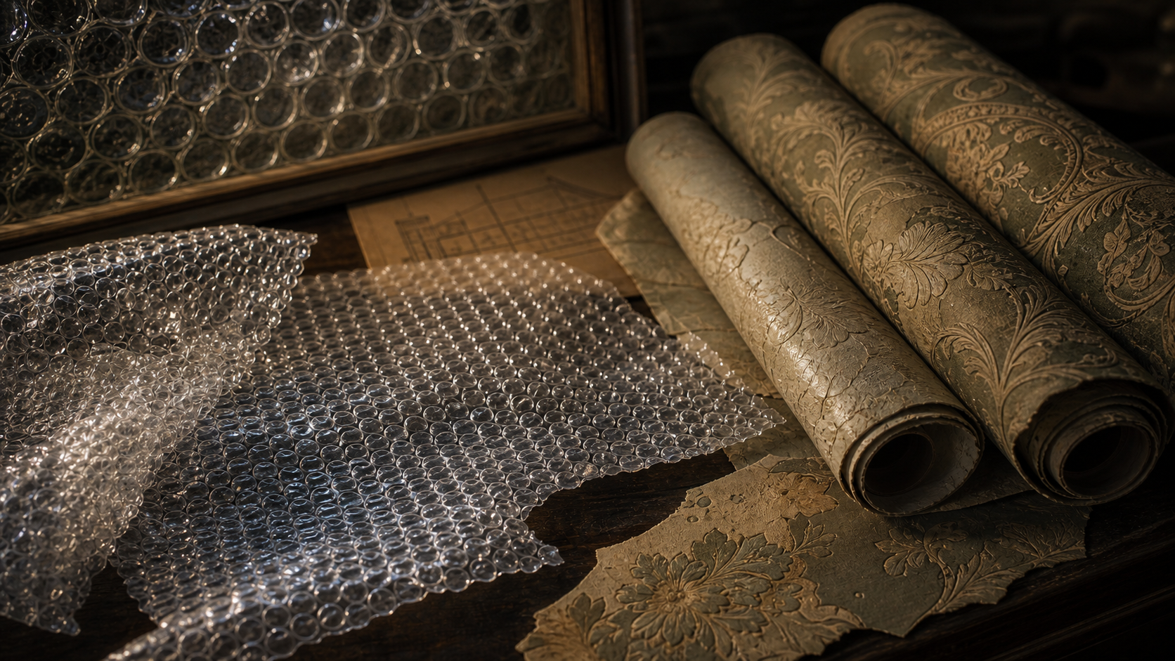 Bubble wrap began as a failed attempt at textured wallpaper