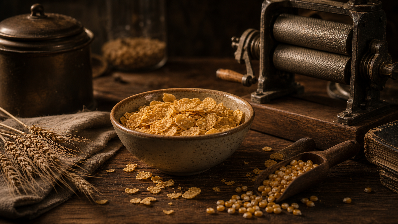Corn flakes emerged from an accidental kitchen process