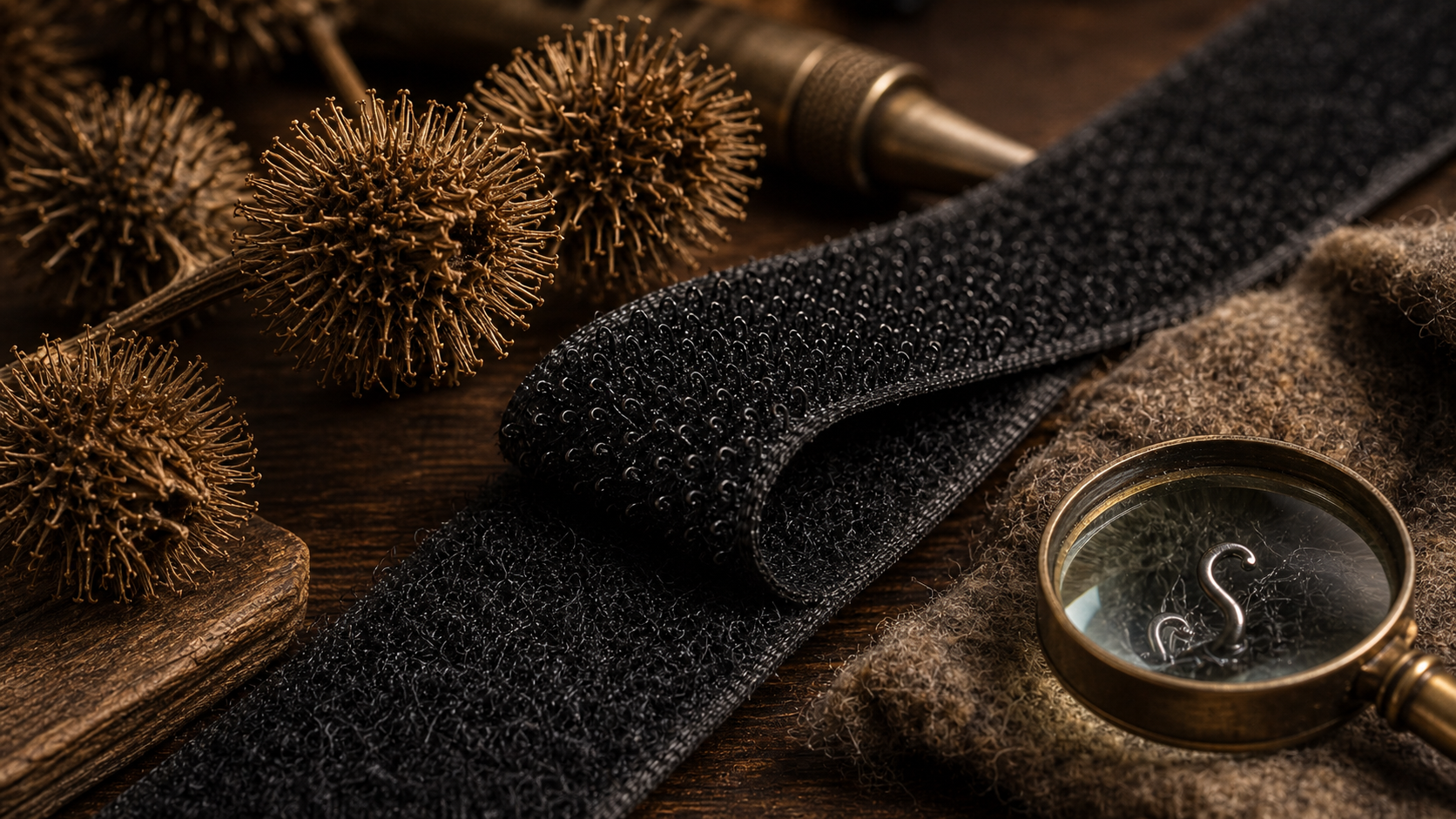 Burrs inspired the hook-and-loop fastening system